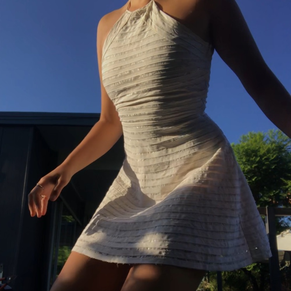 Gorgeous Parker white Silk halter dress :)